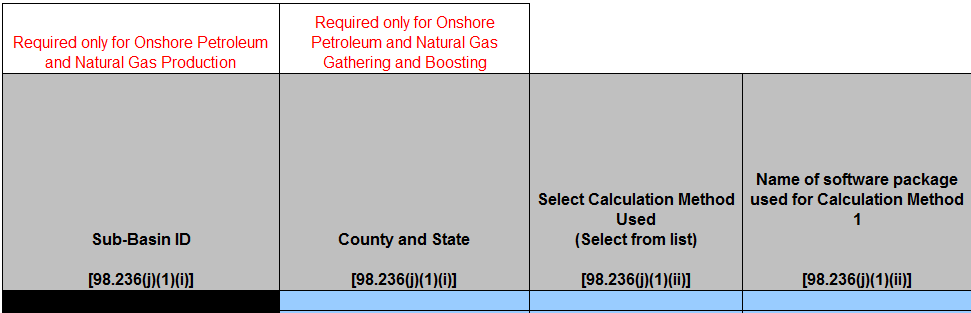First image of Enlarged View of Table J.1 Gas-liquid separator, non-separator equipment, or well with oil throughput  ≥10 barrels/day using Calculation Method 1 or 2
